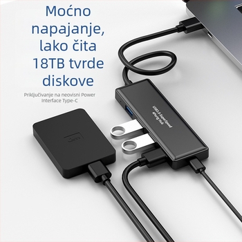 USB 3.0 hub, 4-portni, 5 Gbps, s vanjskim napajanjem, model H-306