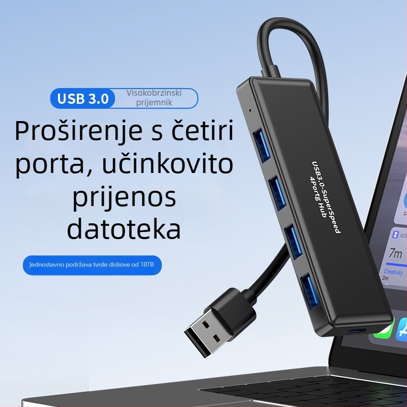 USB 3.0 hub, 4-portni, 5 Gbps, s vanjskim napajanjem, model H-306