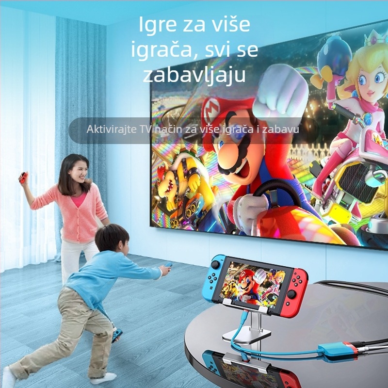 Type-C 3-portni prošireni dock za Nintendo Switch (modeli T-H106/T-H114) s vanjskim napajanjem, prijenos 5.0GB
