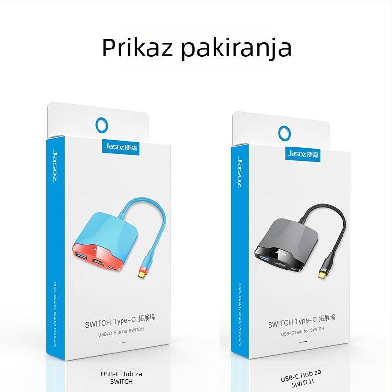 Type-C 3-portni prošireni dock za Nintendo Switch (modeli T-H106/T-H114) s vanjskim napajanjem, prijenos 5.0GB