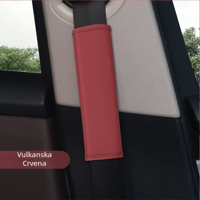 Jastučić za ramenski sigurnosni kaiš automobila od mikrovlatnene kože, otisak logotipa, prilagodljivo, LIKE BIAO, 50 g