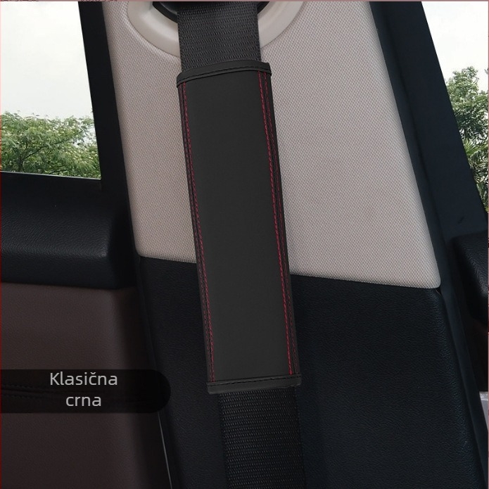 Jastučić za ramenski sigurnosni kaiš automobila od mikrovlatnene kože, otisak logotipa, prilagodljivo, LIKE BIAO, 50 g