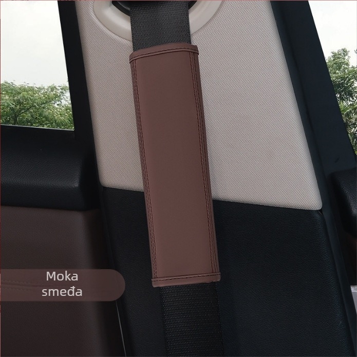 Jastučić za ramenski sigurnosni kaiš automobila od mikrovlatnene kože, otisak logotipa, prilagodljivo, LIKE BIAO, 50 g