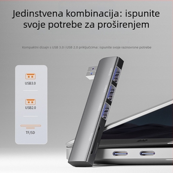 UGULINK docking stanica 5-u-1 USB 3.0 s čitačem SD/TF kartica za računala i tablete
