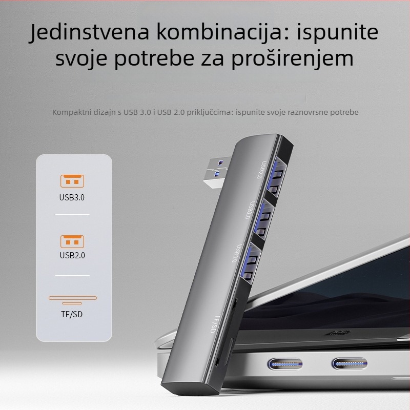 UGULINK docking stanica 5-u-1 USB 3.0 s čitačem SD/TF kartica za računala i tablete