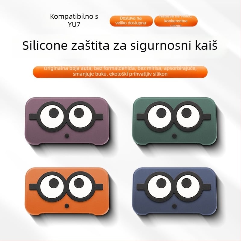 Yu7 silikon zaštitni kapak za sigurnosni pojas — kućište za unutarnje sudare s crtić dizajnom kopče — dekorativni dodatak | Model: Yu7 | Marca: Nothing | Materijal: Silikon