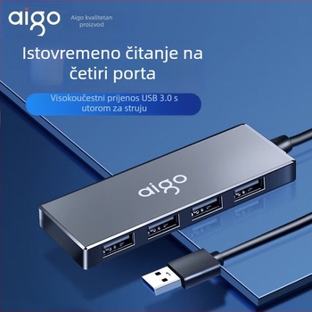 Aigo USB 3.0 4-portni hub H01-3.0, 200M prijenos, duljina kabela 0.25–1.5 m