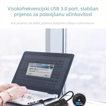 Aigo USB 3.0 4-portni hub H01-3.0, 200M prijenos, duljina kabela 0.25–1.5 m
