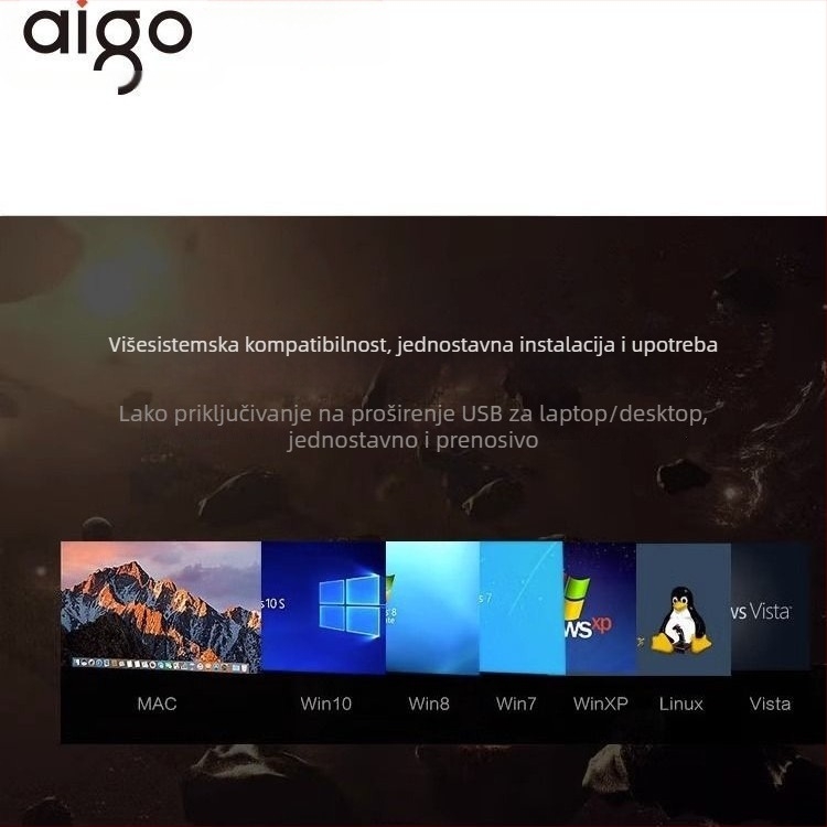 Aigo USB 3.0 4-portni hub H01-3.0, 200M prijenos, duljina kabela 0.25–1.5 m