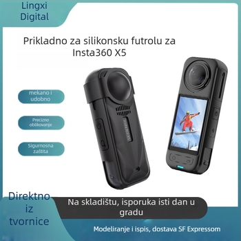 Insta360 X5 silikonska zaštitna futrola s poklopcem objektiva i užetom – prašini otporna i otporna na padove