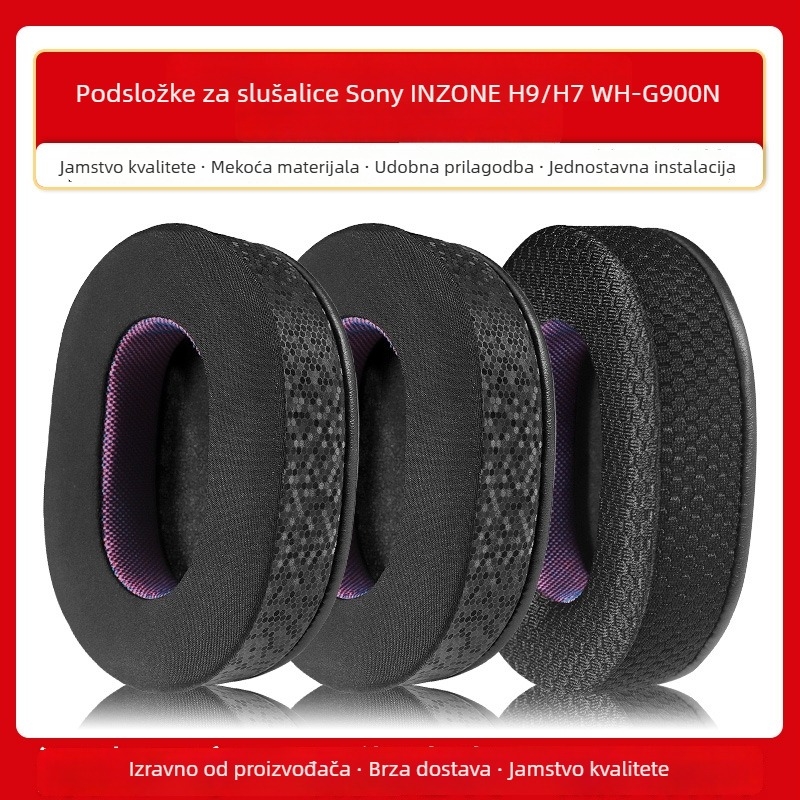 Kožna futrola za INZONE H9 i WH-G900N slušalice – prozračna, model H9, kompatibilna s dodacima za slušalice, prilagođeni uzorci