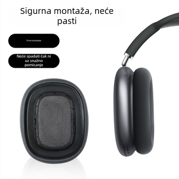 AirPods Max jastučići za uši s kožnim pokrovom i spužvastim jastučićem — prilagodljivo uz uzorak