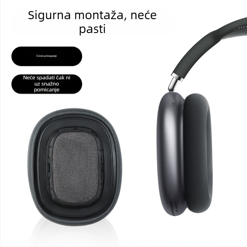 AirPods Max jastučići za uši s kožnim pokrovom i spužvastim jastučićem — prilagodljivo uz uzorak