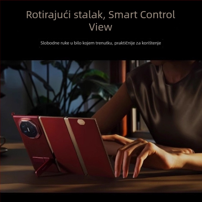Kućište za Huawei Mate X/XTS s šarkom i ugrađenim držačem, preklopno u tri dijela