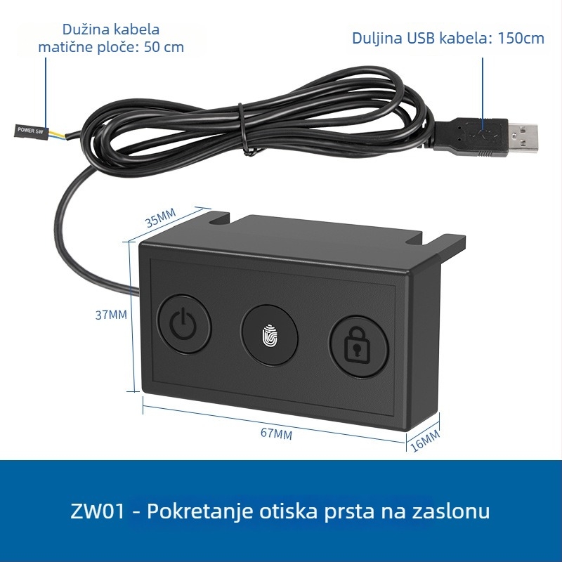 ZW01 USB otisak prsta Windows Hello – otključavanje pri pokretanju i na zaslonu za prijavu za računala s Windows 10/11