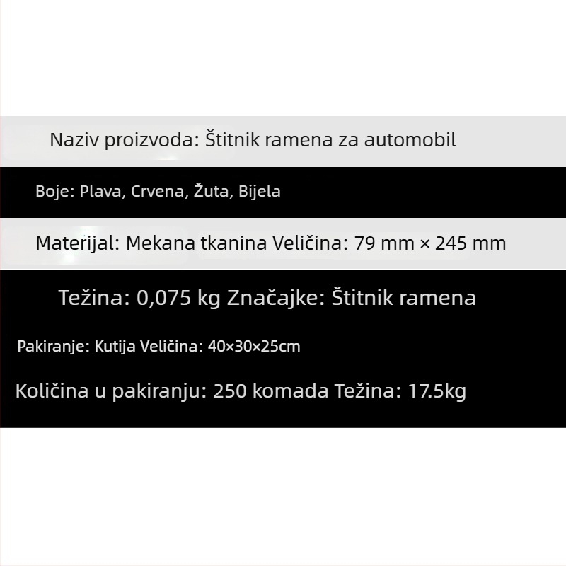 Proširene navlake za pojas sigurnosti - mekani pliš zaštitni navlaci