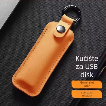 Kožna zaštitna futrola za USB disk s zaštitom od gubitka i ogrebotina, za uporabu u automobilu