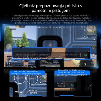 Bežični game kontroler Mb03, Mimo S3 – joystick s odzivom sile, težina 70 g