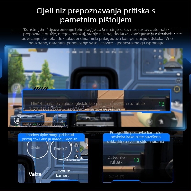 Bežični game kontroler Mb03, Mimo S3 – joystick s odzivom sile, težina 70 g
