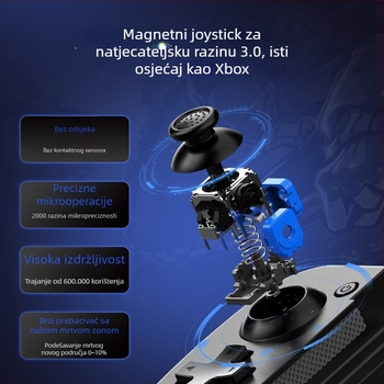 Bluetooth gamepad s USB-C, vibracije, tipka za prebacivanje načina, kompatibilno sa Switch/PC/Android/iOS