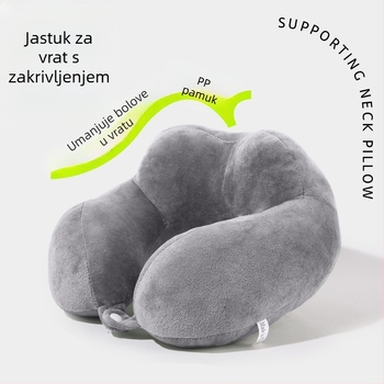 U-oblik jastuk za vrat s kristalnim baršunom i PP pamukom punjenjem, moderan minimalistički stil, težina do 0,5 kg