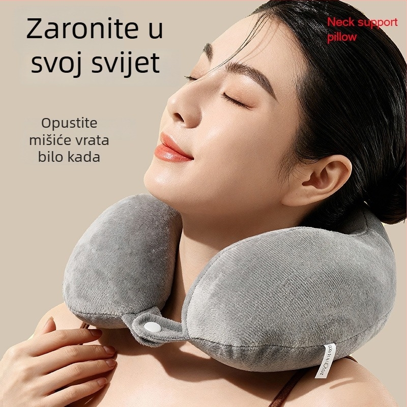 U-oblik jastuk za vrat s kristalnim baršunom i PP pamukom punjenjem, moderan minimalistički stil, težina do 0,5 kg