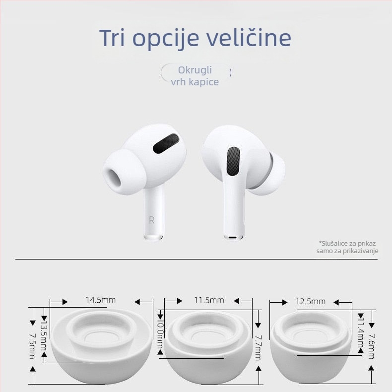 Silikonske kapsice za AirPods Pro/Pro2 – redukcija buke, univerzalna kompatibilnost, Dongguan, na skladištu