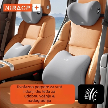Automobilska lumbalna potpora za vožnju, jastuk od memorijske pjene, vanjski materijal poliester, BYD-kompatibilan, crtić stil, ljetna upotreba