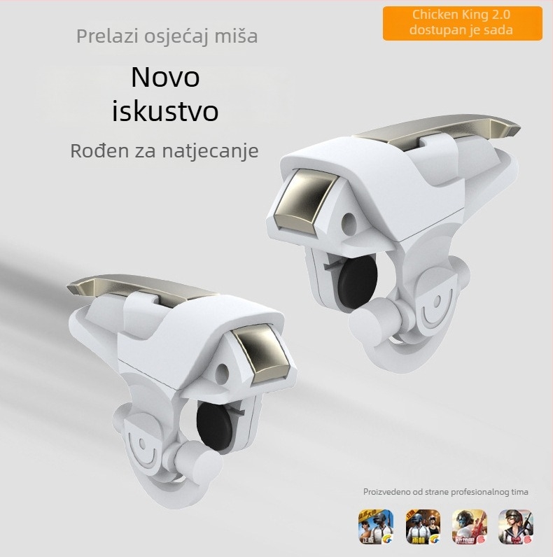 Chicken King II bežični metalni joystick za igre, za iOS i Android pametne telefone, s funkcijom pucanja (Model: Chicken King II; Veza: bežična; Materijal: metal + PC; Kompatibilnost: iOS/Android; Značajka: pucanje)