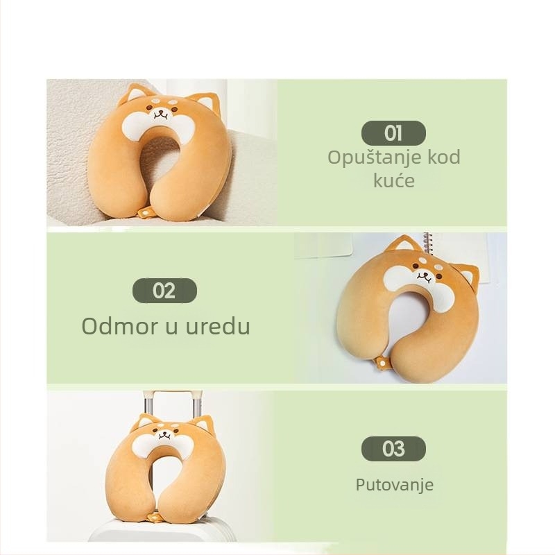 MINISO Shiba Inu serija jastuk od memorijske pjene U-oblike, crtani stil, 2 kg+