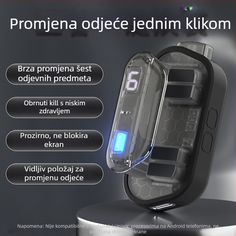 HKII JH8 Bluetooth igraći kontroler s TYPE-C, glasovno upravljanje, kompatibilan s iOS i Android