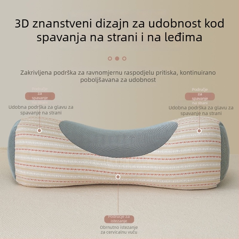 Jun Tingwei U-oblikovani jastuk s ljuskama heljde, 100% pamuk, 1,0–1,5 kg, podrška vrata