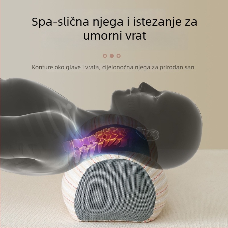 Jun Tingwei U-oblikovani jastuk s ljuskama heljde, 100% pamuk, 1,0–1,5 kg, podrška vrata