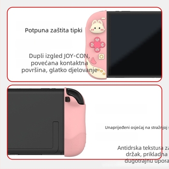 Zaštitno kućište Nintendo Switch 2 sa silikonskom ručkom (ABS + silikon, injekcijsko lijevanje, kompatibilno s Switch 2 handheld, zaštitni poklopac)