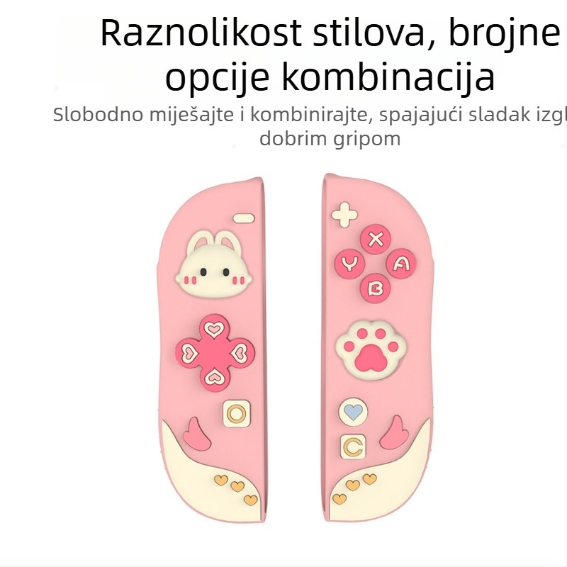 Zaštitno kućište Nintendo Switch 2 sa silikonskom ručkom (ABS + silikon, injekcijsko lijevanje, kompatibilno s Switch 2 handheld, zaštitni poklopac)