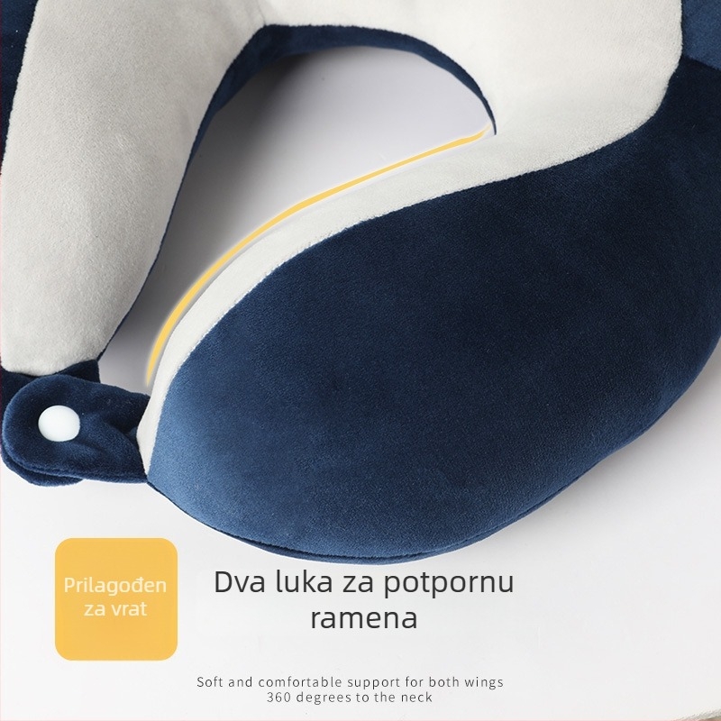 U-oblika jastučnica za vrat s PP pamukom punjenjem, mekani spandex materijal, moderan minimalistički dizajn, pogodna za kućnu upotrebu, ured, putovanja, mogućnost otiska logotipa