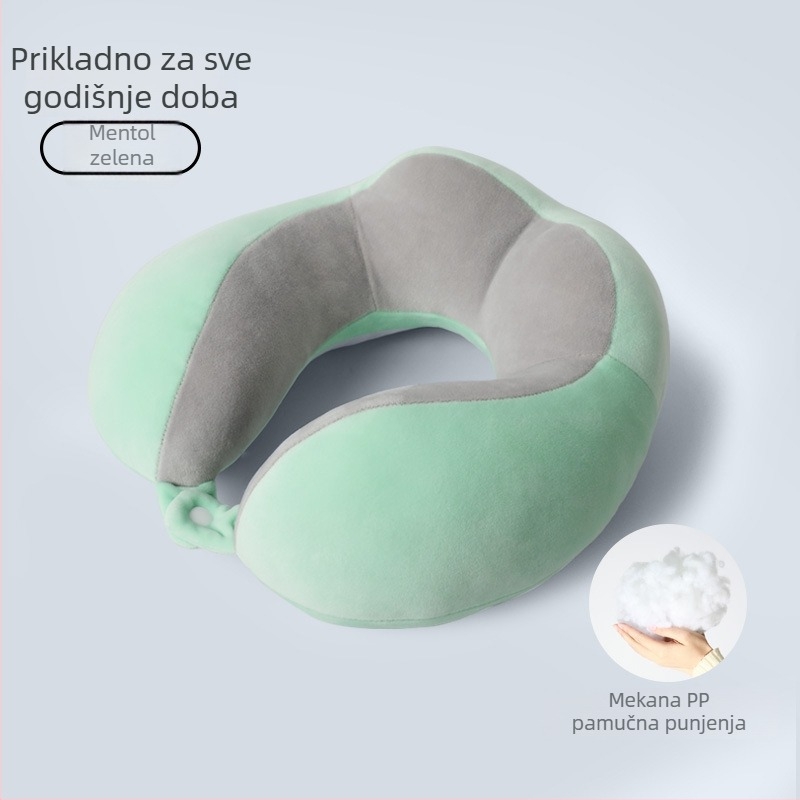 U-oblika jastučnica za vrat s PP pamukom punjenjem, mekani spandex materijal, moderan minimalistički dizajn, pogodna za kućnu upotrebu, ured, putovanja, mogućnost otiska logotipa