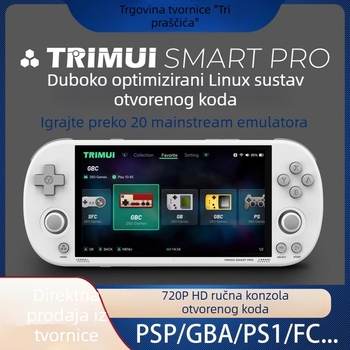 TRIMUI Smart Pro Prijenosna retro konzola za igre s otvorenim kodom – GBA/PS/FC, IPS HD zaslon