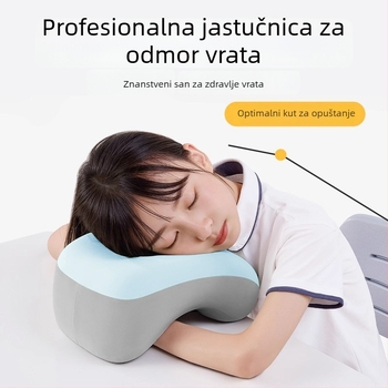 U‑oblikovani jastuk za dremanje za učenike osnovne škole, punjenje od memorijske pjene, navlaka od poliestera, moderan minimalistički stil