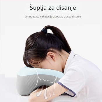 U‑oblikovani jastuk za dremanje za učenike osnovne škole, punjenje od memorijske pjene, navlaka od poliestera, moderan minimalistički stil