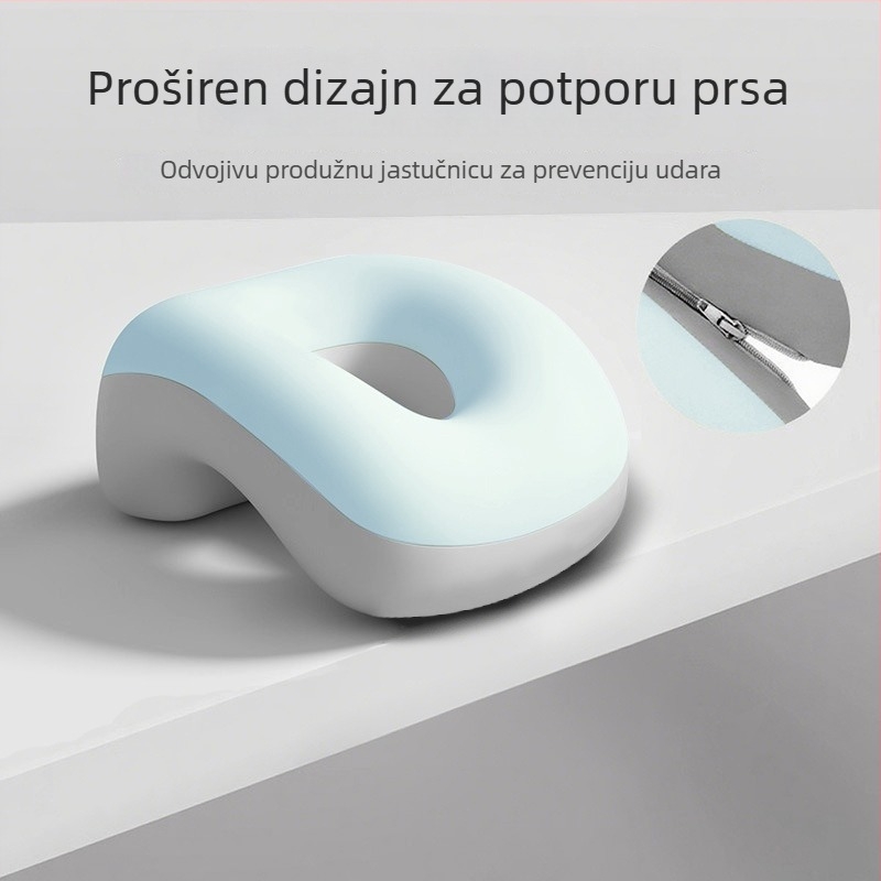 U‑oblikovani jastuk za dremanje za učenike osnovne škole, punjenje od memorijske pjene, navlaka od poliestera, moderan minimalistički stil