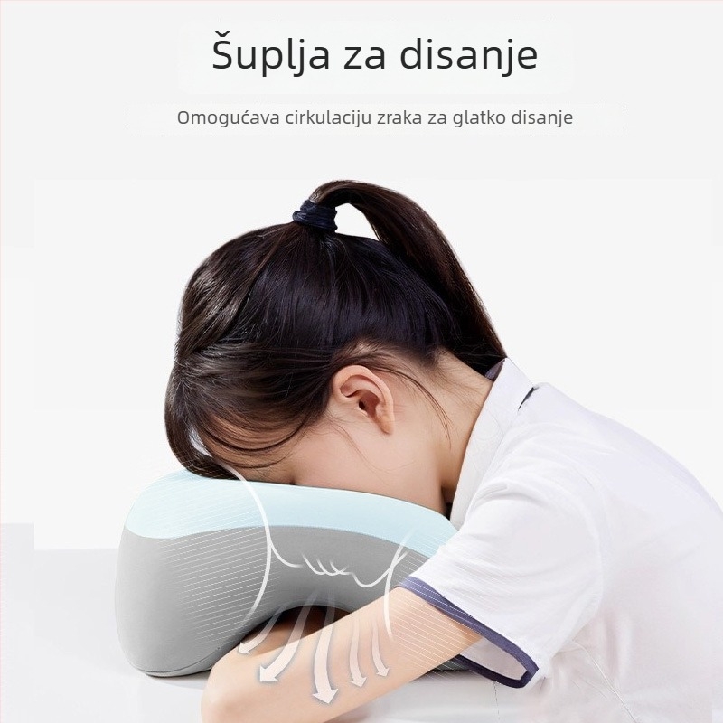 U‑oblikovani jastuk za dremanje za učenike osnovne škole, punjenje od memorijske pjene, navlaka od poliestera, moderan minimalistički stil