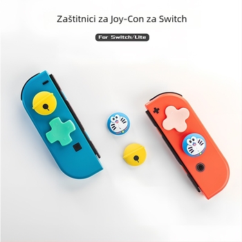 Nintendo Switch džojstik poklopac, silikon, protivklizni, Doraemon zvončić motiv, prilagodljivo s fotografijama, dimenzije 2x2x0,5 cm
