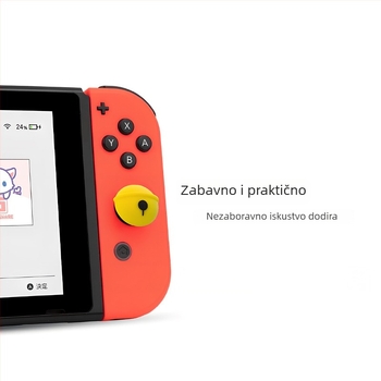 Nintendo Switch džojstik poklopac, silikon, protivklizni, Doraemon zvončić motiv, prilagodljivo s fotografijama, dimenzije 2x2x0,5 cm