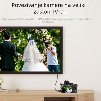 4K HDMI kabel za DSLR i pametni telefon – prijenos uživo videa, duljina 1,5 m, HDMI 2.0 podatkovni kabel