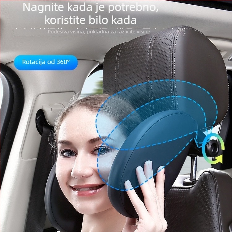 Auto stražnja jastuk s memorijskom pjenom za bočno spavanje – kožni jastuk za stražnje sjedalo, TMZ, punjenje od memorijske pjene, kožni vanjski materiјal, prilagodba dostupna