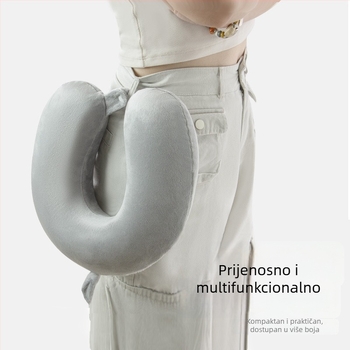 Jin Yuan Toys P5001 U-oblik vratni jastuk za putovanja i ured – bočno spavanje, memory foam punjenje, navlaka od poliestera, moderni minimalistički stil, univerzalna uporaba