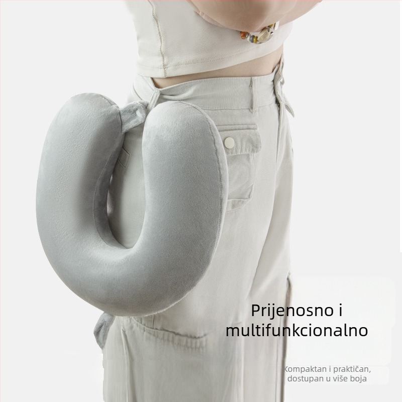Jin Yuan Toys P5001 U-oblik vratni jastuk za putovanja i ured – bočno spavanje, memory foam punjenje, navlaka od poliestera, moderni minimalistički stil, univerzalna uporaba