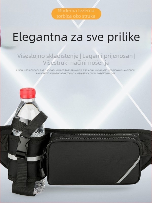 Sportska torba za pojas - Najlon, vodootporna, prozračna, otporna na habanje, unisex (DL2322; podstava od poliestera; jednobojna; za sport na otvorenom)