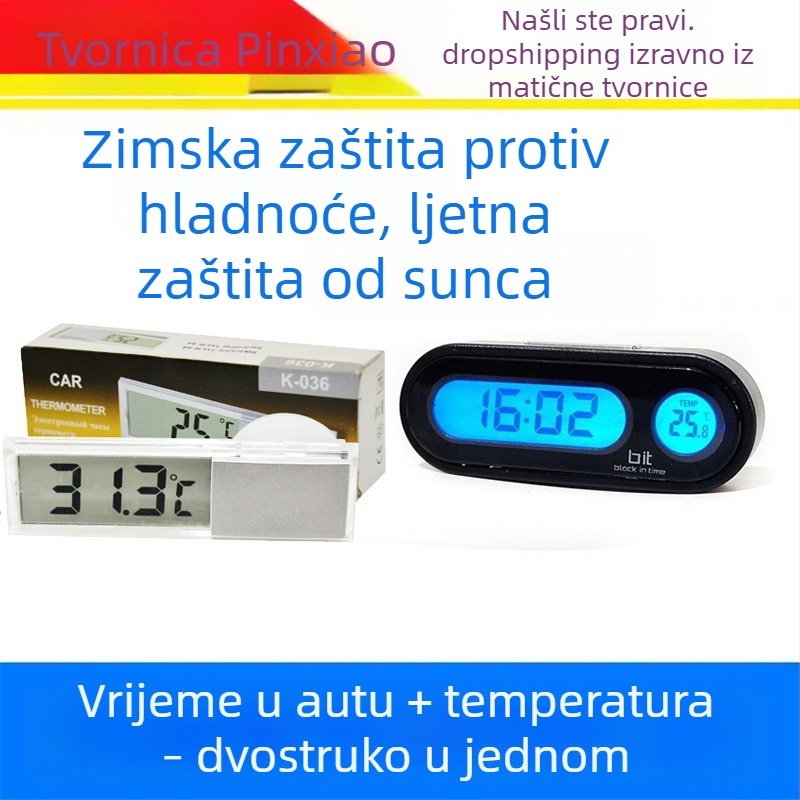 Elektronički automobilni sat s podesivim kutom nosača, QS standard, bez privatne marke